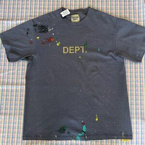 Gallery Dept Paint Splatter Distressed Cotton T Shirt